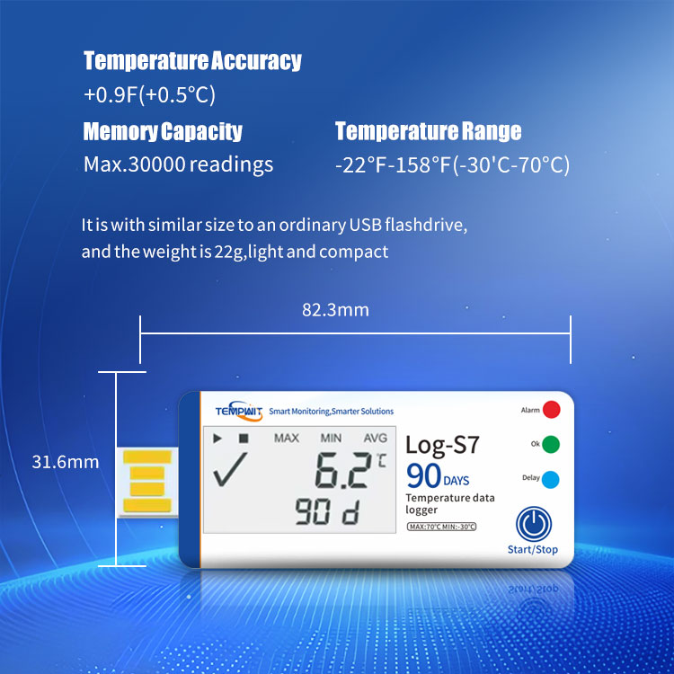 Tempwit Log-S1 Одноразовый регистратор данных температуры