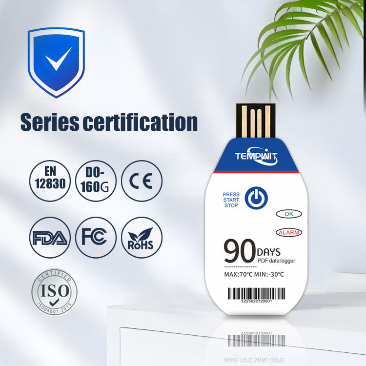 TempU02 Single Use PDF Data Logger