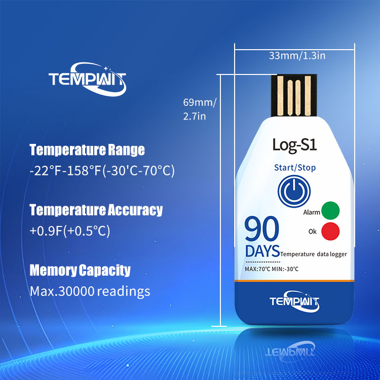 Tempwit Log-S1 Одноразовый регистратор данных температуры