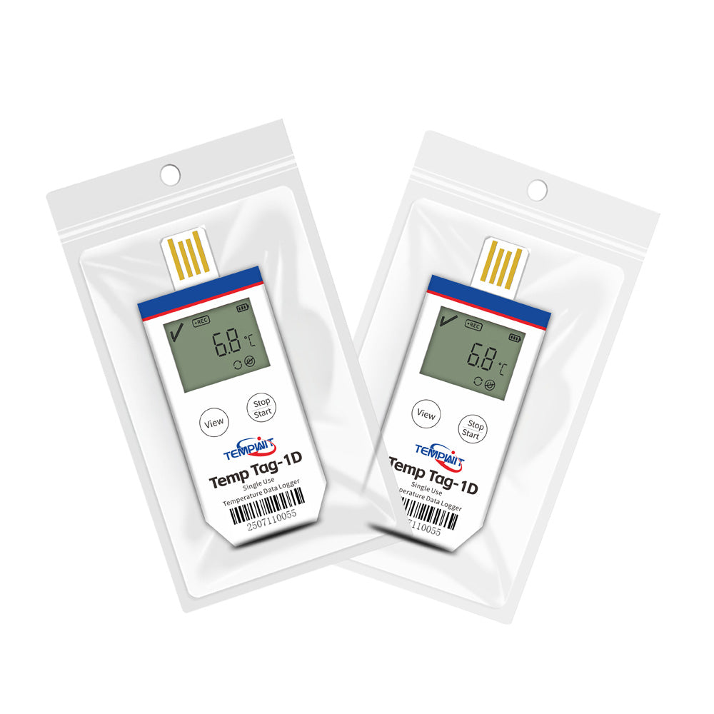 Temp Tag-1D Single Use Temperature Data Logger with LCD display