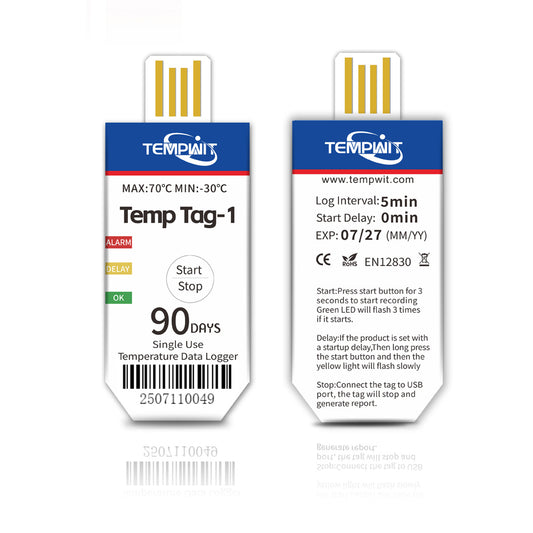 Temp Tag-1 Single Use Temperature Data Logger