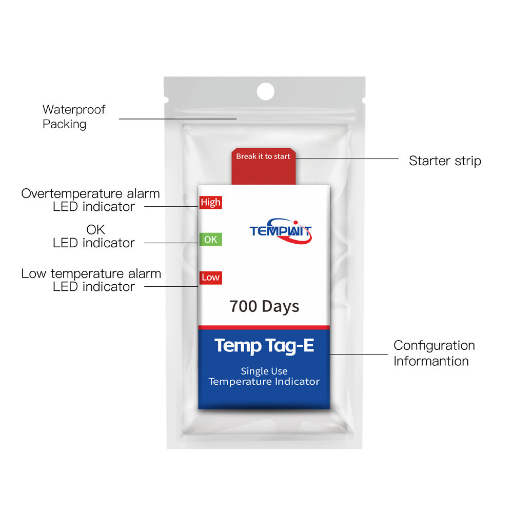 Temp Tag-E Single Use Temperature Indicator