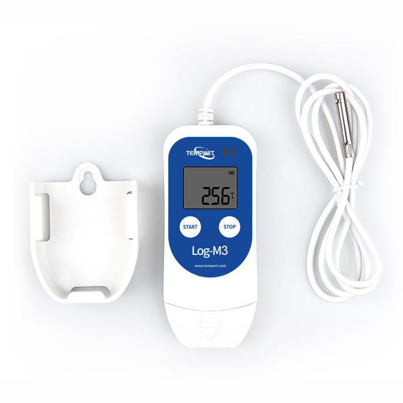 Tempwit Log-M3 Reuseable Temperature and Humidity Data Logger with external sensor