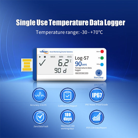 Tempwit Log-S7 Single Use Temperature Data Logger