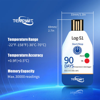 Tempwit Log-S1 Одноразовый регистратор данных температуры
