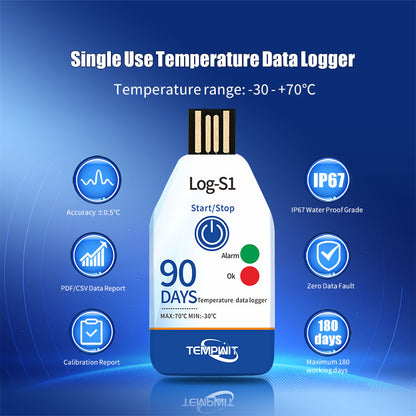 Tempwit Log-S1 Одноразовый регистратор данных температуры