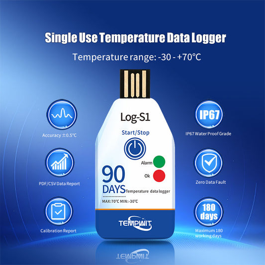 Tempwit Log-S1 Single Use Temperature Data Logger