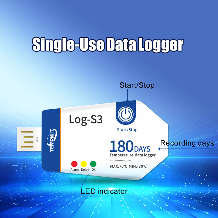 Tempwit Log-S3 Single Use Temperature Data Logger
