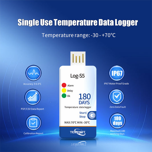 Tempwit Log-S5 Single Use Temperature Data Logger