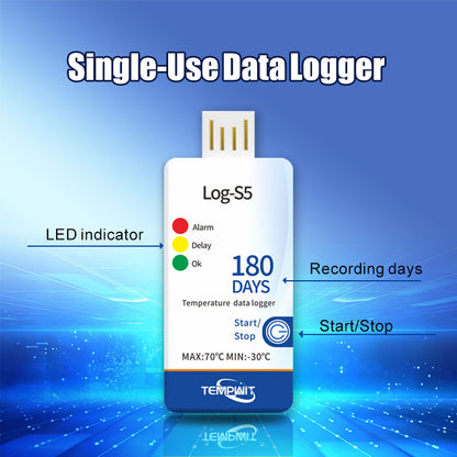 Tempwit Log-S5 Single Use Temperature Data Logger