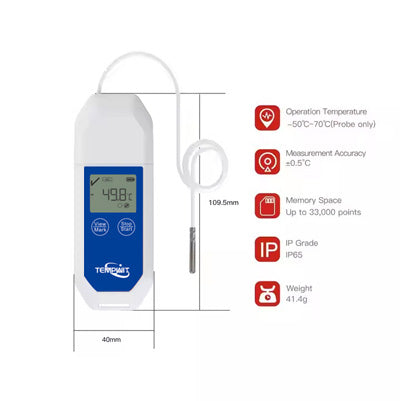 Temp Log-T50 Multi Use Temperature Data Logger with External Probe