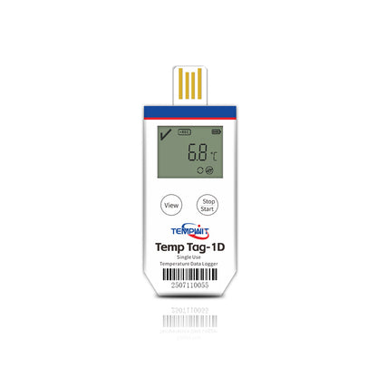 Temp Tag-1D Single Use Temperature Data Logger with LCD display
