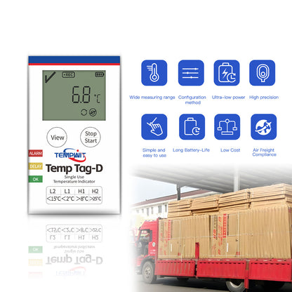 Temp Tag-D Single Use Temperature Indicator