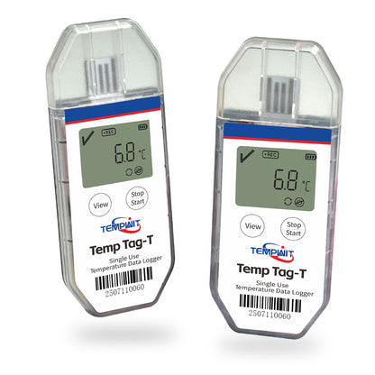 Temp Tag-T Programmable Single Use Temperature Data Logger with LCD display