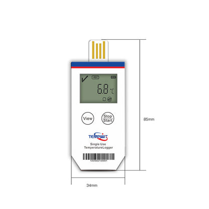 Temp Tag-1D Single Use Temperature Data Logger with LCD display