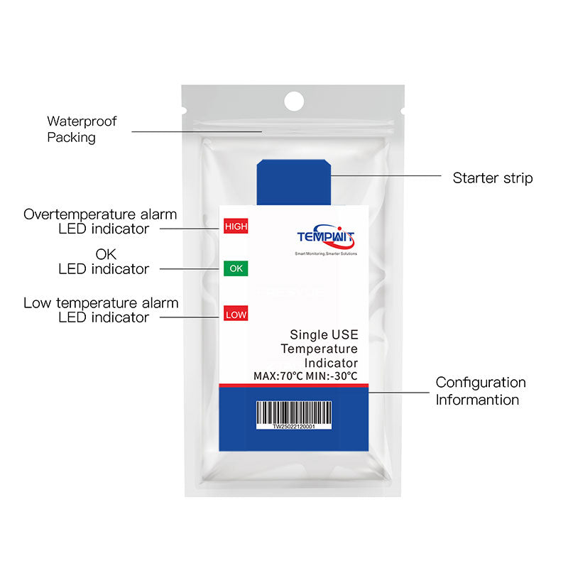 Temp Tag-E Single Use Temperature Indicator