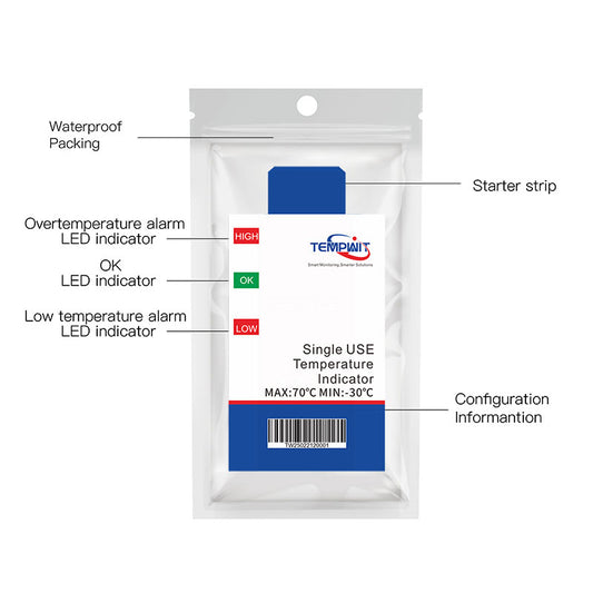 Temp Tag-E Single Use Temperature Indicator