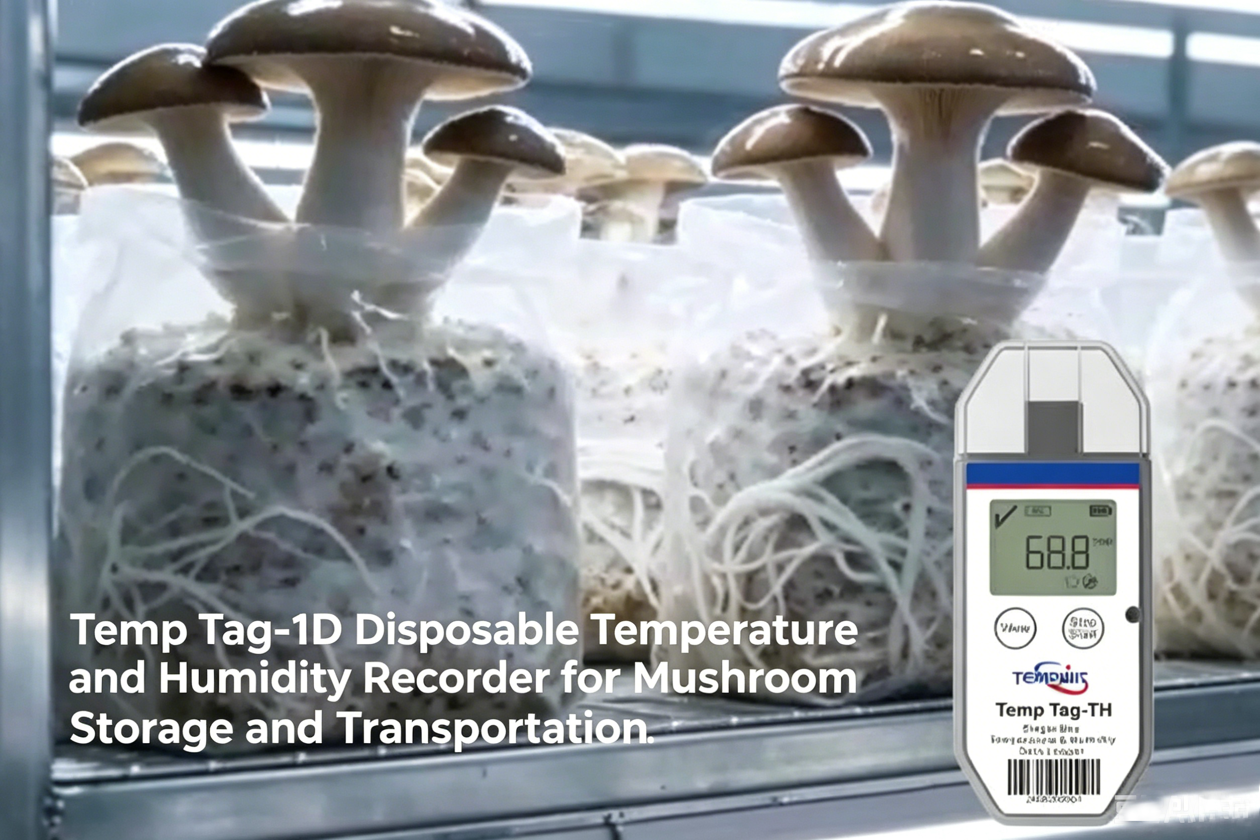 Disposable Temperature and Humidity Recorder for Mushroom Storage and Transportation